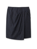 変形ドットラップ風スカート/ナチュラル(150)