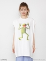 muppets collaboration :  Kermit sleeveless dress/WHITE