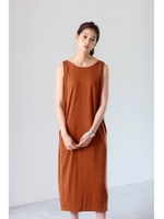 【AZUL by moussy】バックドレープタンクワンピース/CAM