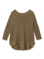 コットンメッシュプルオーバニット/ホワイト(001)