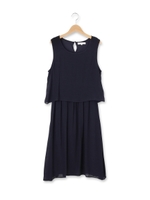 スラブノースリーブワンピース/ライトベージュ(051)