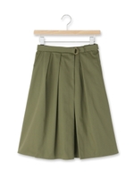 ベルテッドタックスカート/カーキ(027)