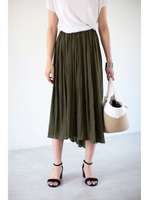 【AZUL by moussy】エステルワッシャーマキシスカート/CAM