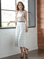 【売り切れ次第終了!!】ベルト付JZガウチョ/PT/オフホワイト/チェック