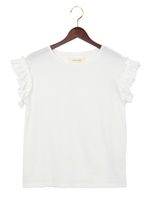 ★JCLW 袖フリル 肩落ち Tシャツ/White