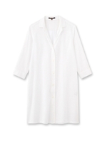 コットン×リネンロングシャツ/ホワイト(001)