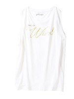 メッセージロゴタンクトップ/WHT