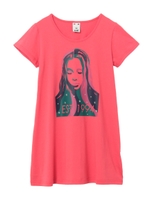 RAINBOW FACE S/S TEE DRESS/ピンク