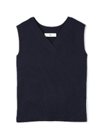 Vネックミラノリブノースリニット/ネイビー(120)