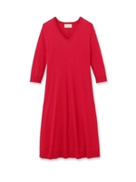 [L]七分袖ニットワンピース/レッド(062)