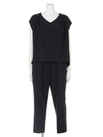 【Ane Can掲載！洗えるブラウス】ショルダータックBLｘテーパードPN SET/ネイビー