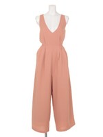 【CHILLE】後ろリボンオールインワン/アイボリー(003)