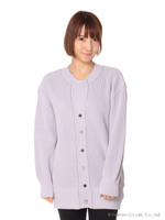 コードヤーンニットカーディガン/パープル