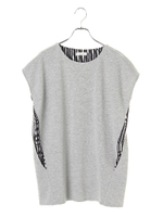 ストライプドッキングチュニック/カーキ