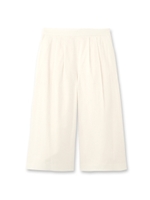 リネン混ガウチョパンツ/ホワイト(002)