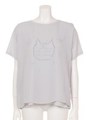 星空シフォンレイヤードTシャツ/ライトグレー