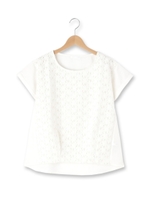 前身レースブラウス/ピンク系(070)