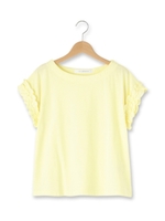 袖フリルボックスTシャツ/レモンイエロー(031)