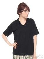 ＳＺ天竺　ドレープネックカットソー/ホワイト