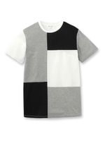 スクエアカラー切り替えTシャツ/ホワイト(901)