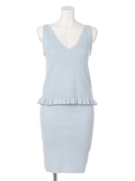 ニットキャミセットアップ/サックス