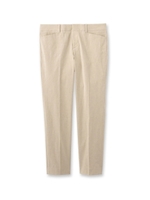 リネン混ストレッチテーパードパンツ/ナチュラル(350)