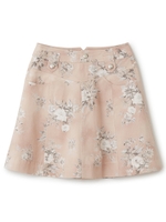 フルールフェイクデニムスカート/ピンクベージュ