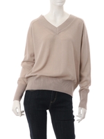 イタリー糸ニットプルオーバー/ブラック