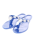 【AZUL by moussy】PVCビジュートングサンダル/BLU
