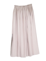leather pleats skirt/offwhite