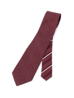 シャドーグレンチェック&ストライプチェンジタイ/ブルー系(094)