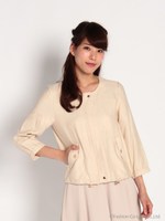 ノーカラーブルゾンJK　3/チャ