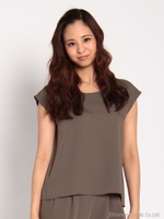 ノースリブラウス/キャメル