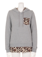 ポケット レイヤード パーカー/T.GRY