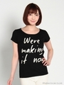 ロゴT(Were making if now)/ベージュ