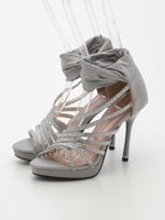 ヒールビジューサンダル/GY