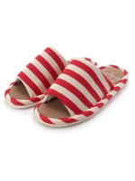 ボーダーレディススリッパ/ホワイト(901)