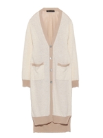 [Balcony and Bed]カラーブロックロングカーデ/NVY