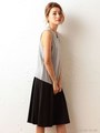 フレアーミディースカート/ブラック