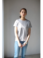 【AZUL by moussy】オーガニックコットンクルーネック半袖プルオーバー/T.GRY