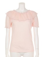 【F i.n.t】ドットチュールフリル衿パフT/MINT GREEN