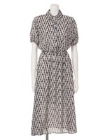 【chille anap】総柄シャツワンピース/GRY