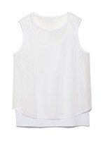 【emmi yoga】メッシュレイヤードタンクトップ/OWHT