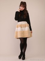 クラシカルファースカート/ベージュ