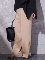 スリットロングパンツ/ネイビー