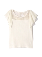 フラワーテレコラッフルカットソー/ピンク(090)