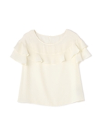 フリルブラウス/ホワイト(030)