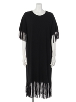 フリンジTワンピ/Black