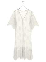 レースロングカーディガン/オフホワイト