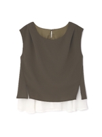 裾シフォンブラウス/カーキ(180)